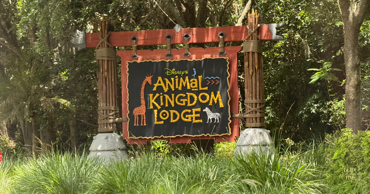 The sign at Animal Kingdom Lodge