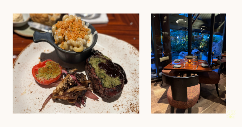food and table view at Jiko, the cooking place