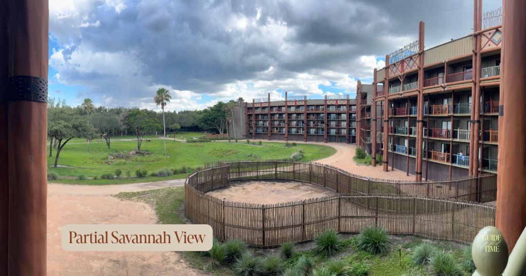 savanna seen from a balcony at Disney's Animal Kingdom Lodge