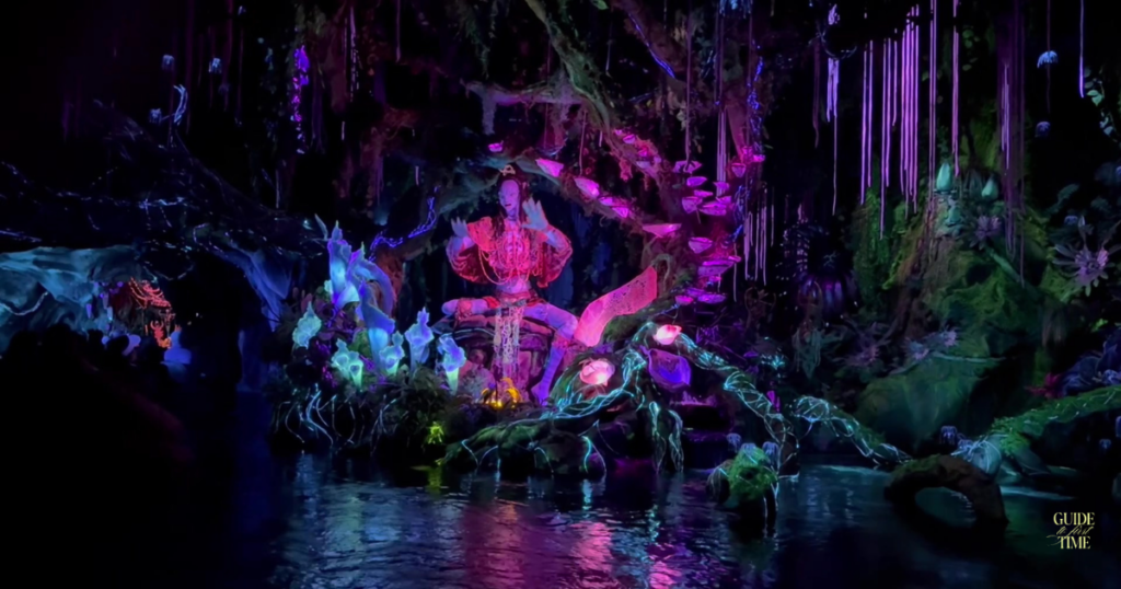 The Shaman of Songs at the end of Na'vi River Journey, Pandora, Disney's Animal Kingdom